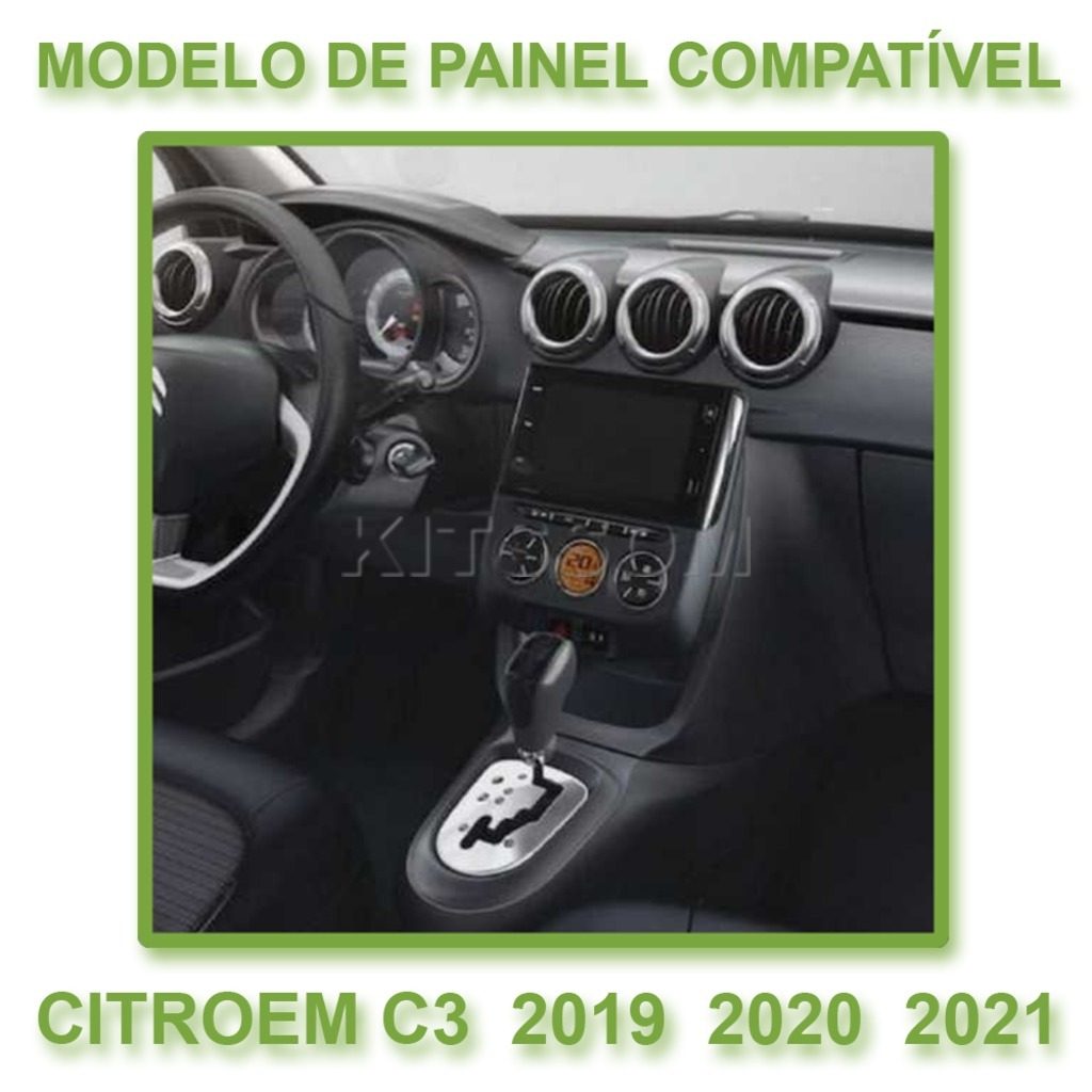 Multimídia Citroen C3 2019 2020 2021 V2 Carplay 9"-V2 CAR AUDIO-Kitssom