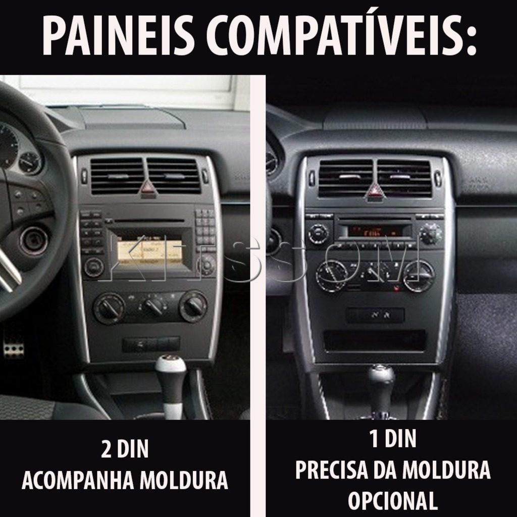 Multimídia Mercedes Benz B180 B200 2011 2012 2013 V2 Carplay 9" 2006 2007 2008 2009 2010-V2 CAR AUDIO-Kitssom