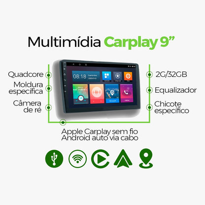 Multimidia Polo 2008 2009 2010 2011 2012 V2 Carplay 9" 2002 2003 2004 2005 2006 2007-V2 CAR AUDIO-Kitssom
