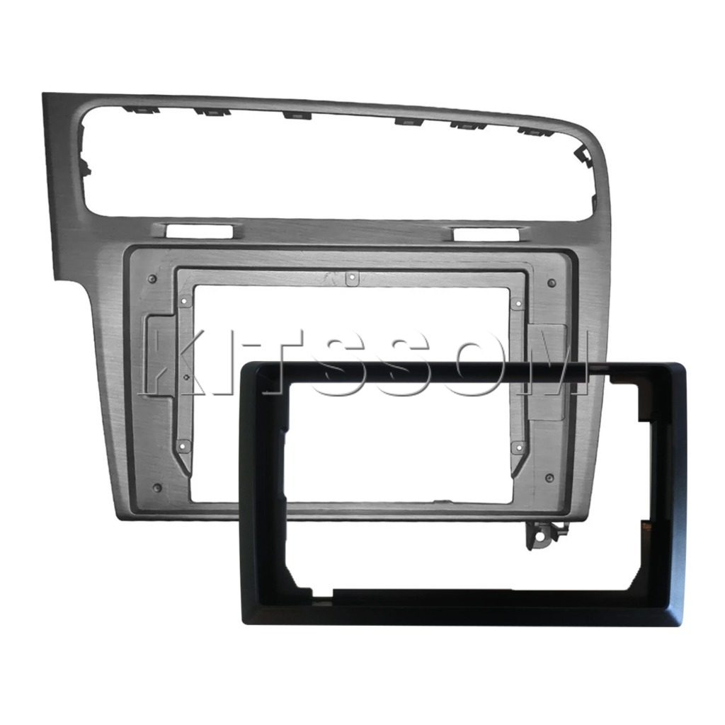 Multimídia Golf MK7 2017 2018 2019 Aço Escovado V2 Carplay 9" 2013 2014 2015 2016-V2 CAR AUDIO-Kitssom