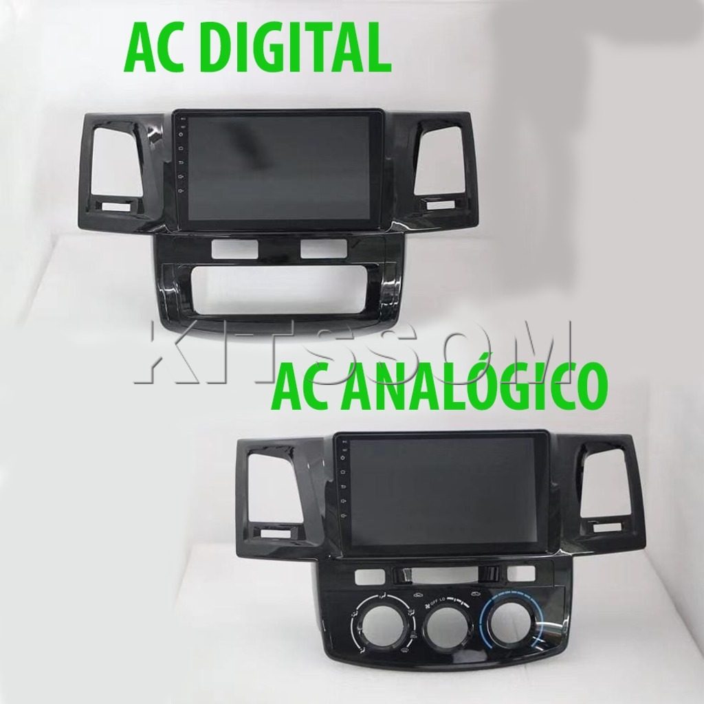 Multimídia Hilux SW4 2011 2012 2013 2014 2015 V2 Carplay 9" 2006 2007 2008 2009 2010-V2 CAR AUDIO-Kitssom