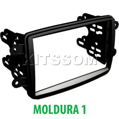 Multimídia Renault Sandero Logan 2019 2020 2021 V2 Carplay 7" 2014 2015 2016 2017 2018-V2 CAR AUDIO-Kitssom