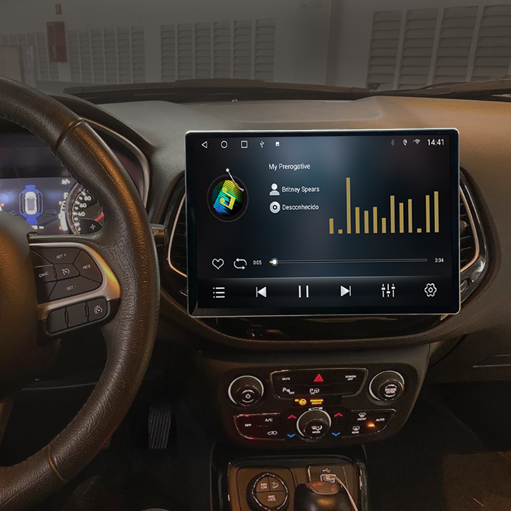 Multimídia Compass 2017 2018 2019 2020 2021 V2 Tesla 13" 2016